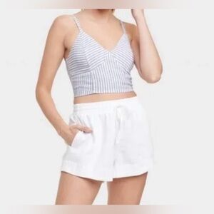 💕Universal Thread Striped Crop Top